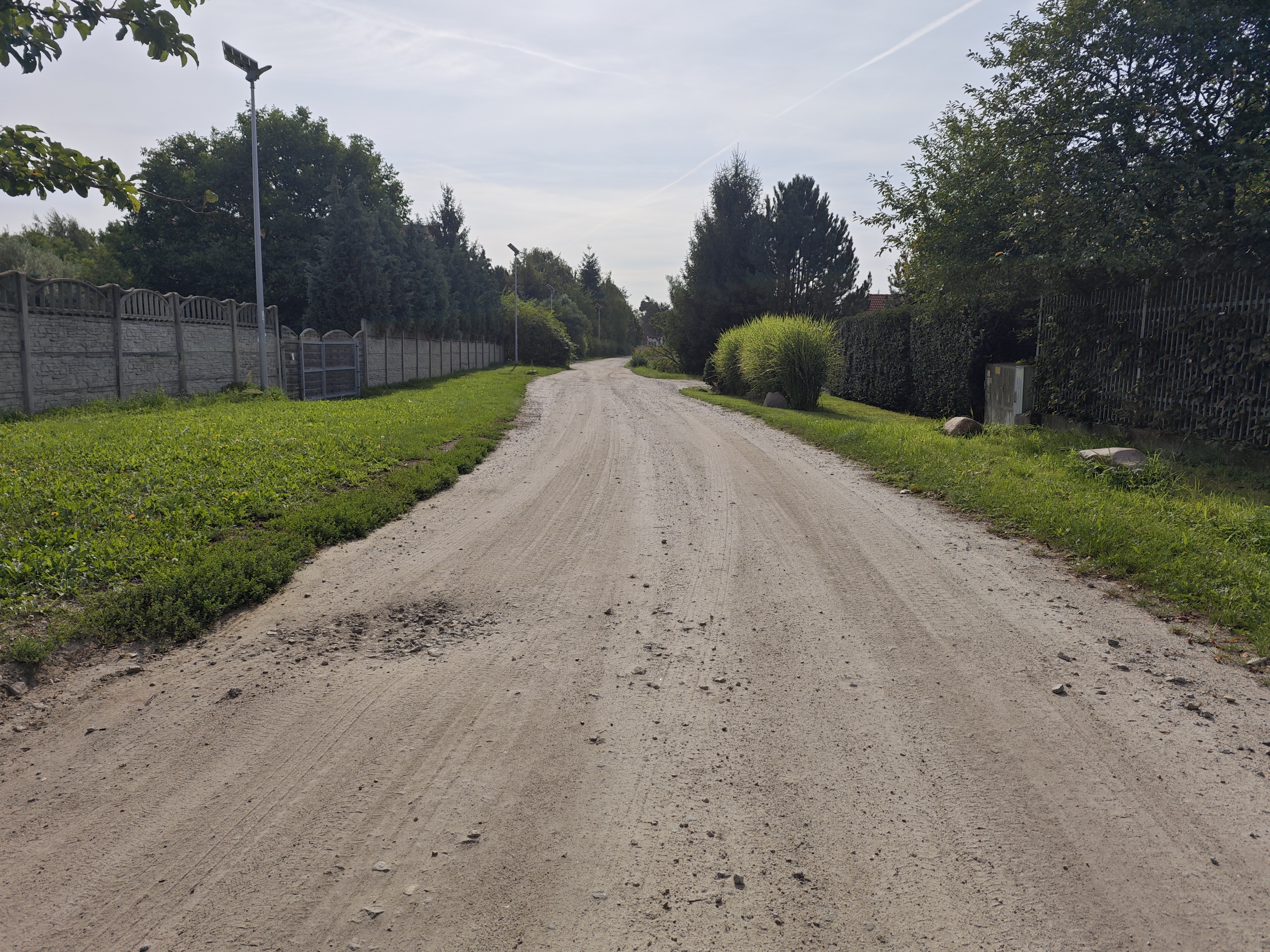 Odcinek ul. Warsztatowej przed rozpoczynającym się remontem